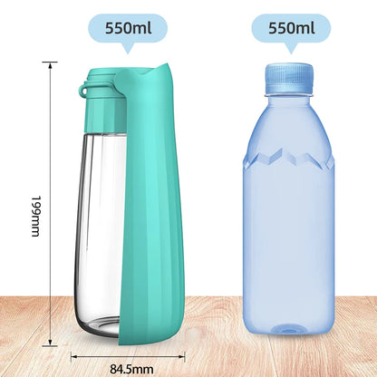 Portable Dog Water Bottle with Built-In Bowl