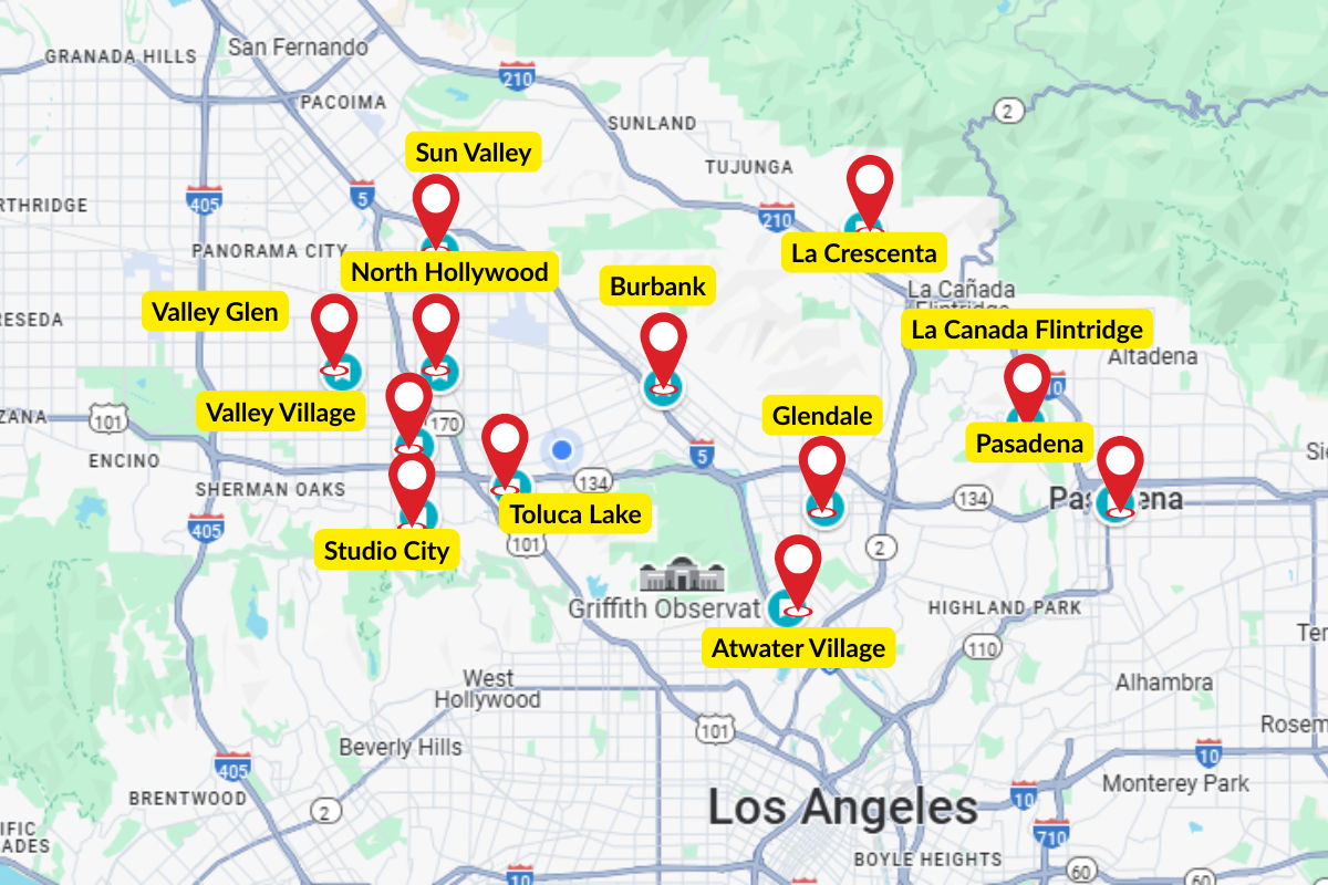 The Furb Kid Cleanup Service Area Map